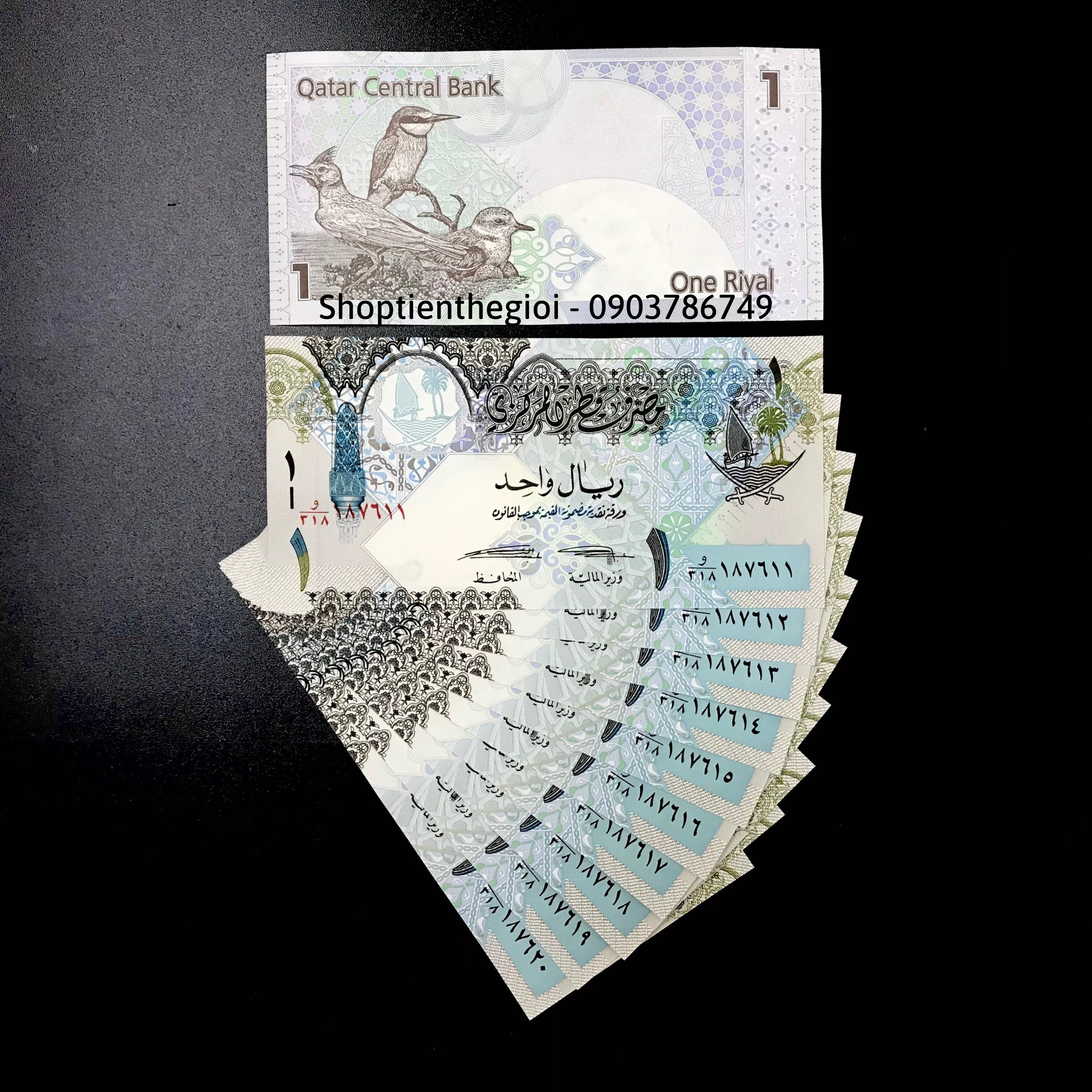 Sỉ 10 Tờ Qatar 1 Riyal 2008 UNC - TT000110