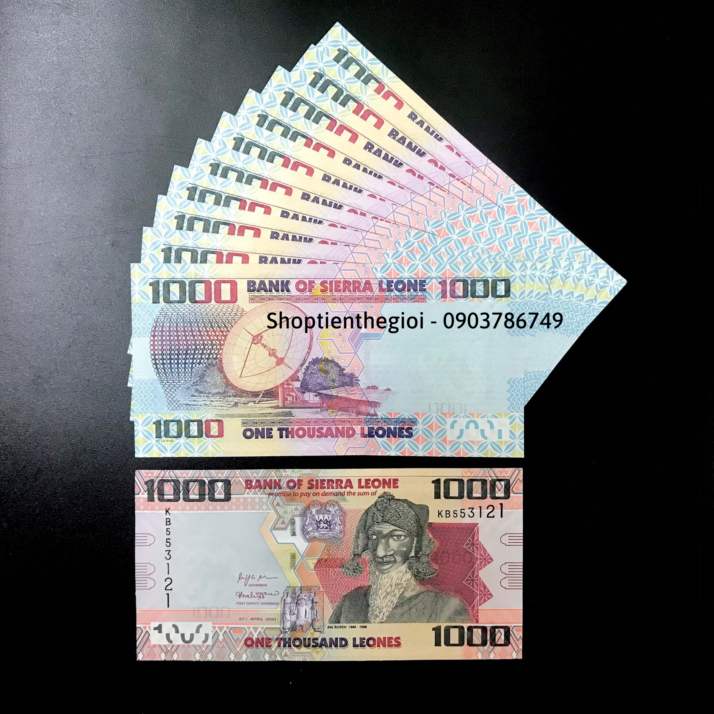 Sỉ 10 Tờ Sierra Leone 1000 Leones 2013 UNC - TT000420