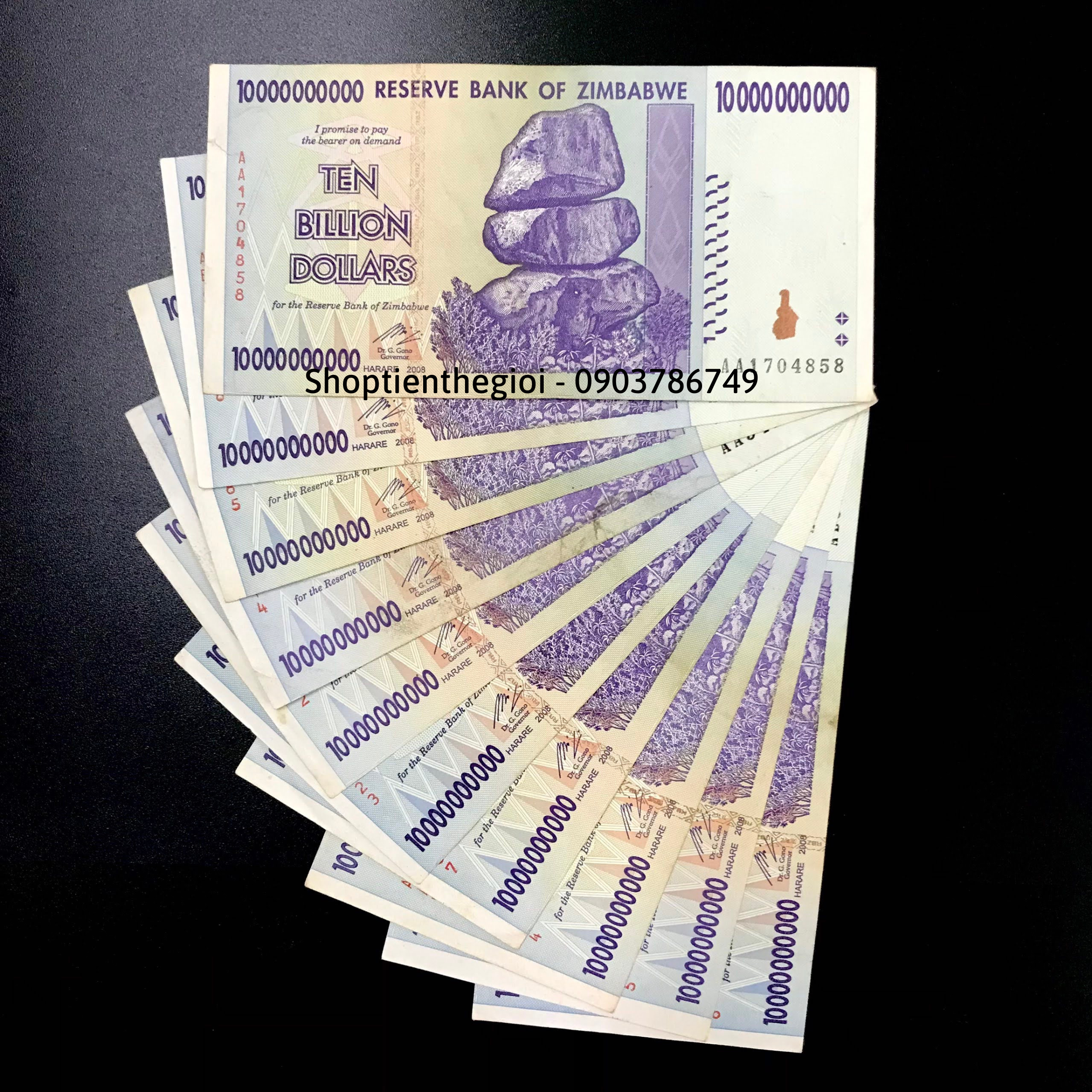 Sỉ 10 Tờ Zimbabwe 10 tỷ Dollar 2008 - TT000463
