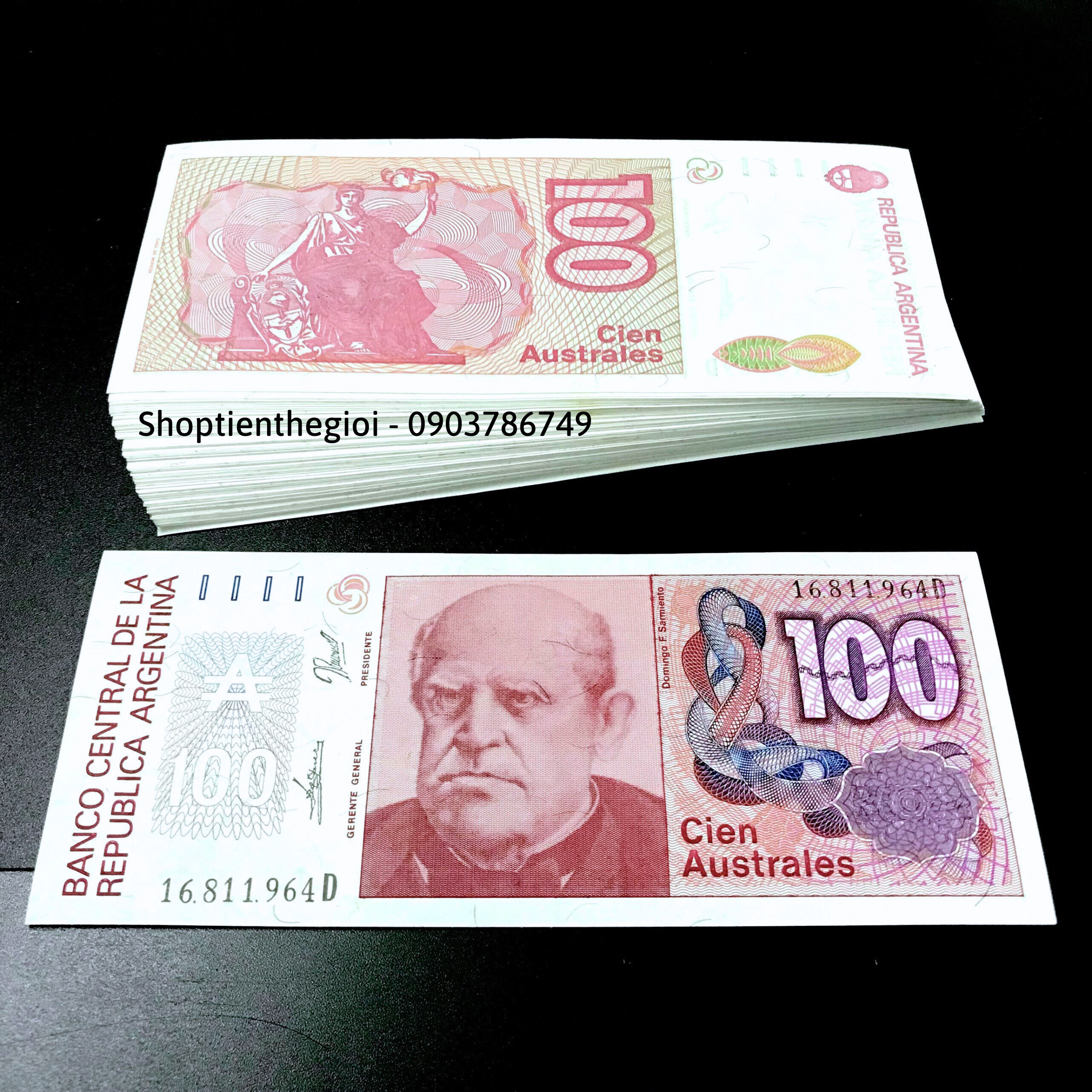 Sỉ 100 Tờ Argentina 100 australs 1985 UNC - SP001648