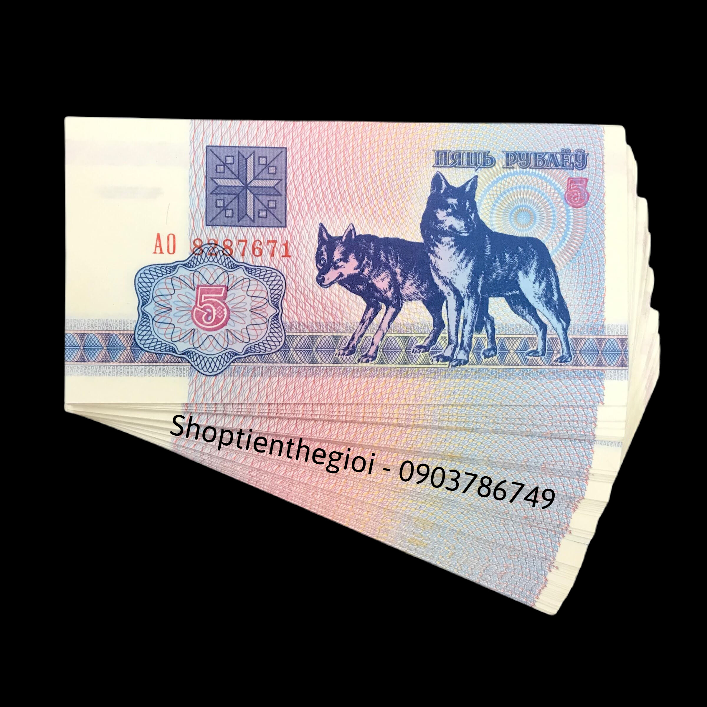 Sỉ 100 Tờ Belarus 5 Rublei 1992 UNC - TT000661