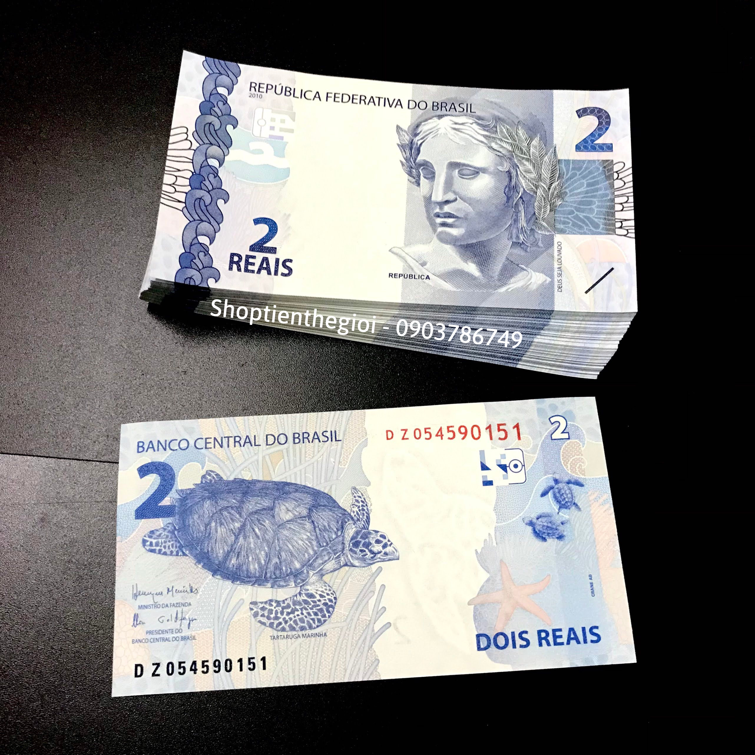 Sỉ 100 Tờ Brazil 2 Reals 2010 UNC - TT000502