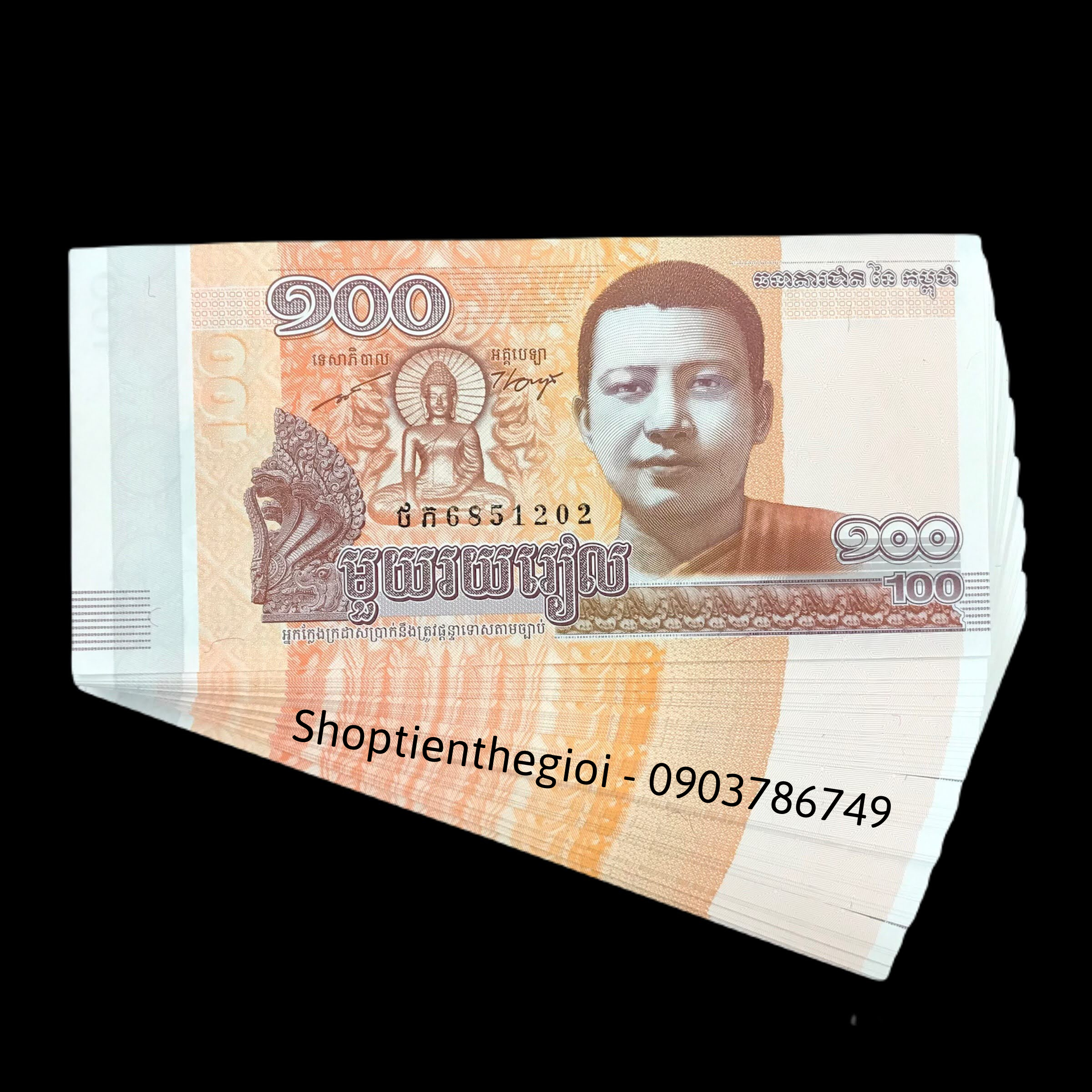 Sỉ 100 Tờ Cambodia - Campuchia 100 riels 2014 UNC - TT000263