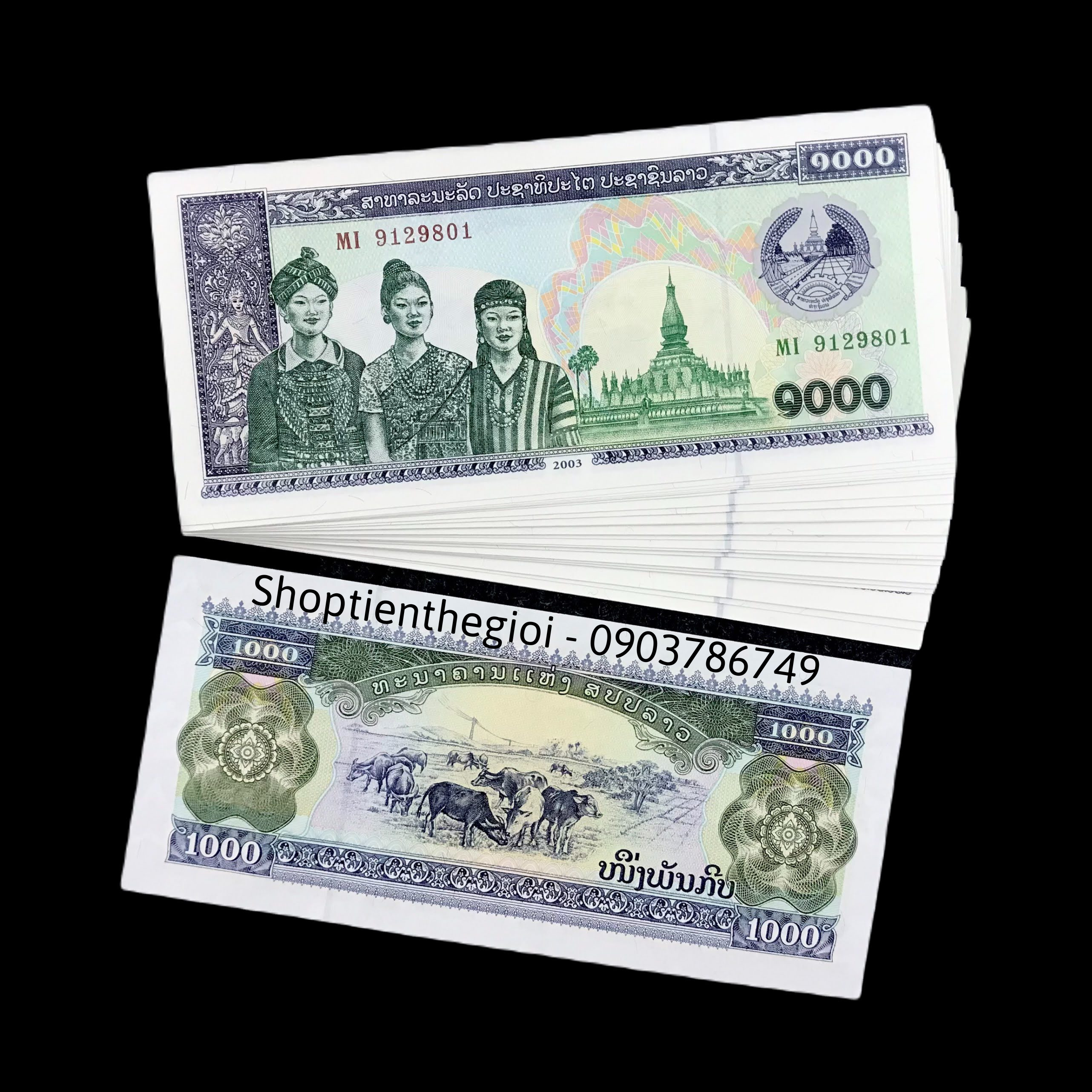 Sỉ 100 Tờ Laos - Lào 1000 kip 2003 UNC - TT000172