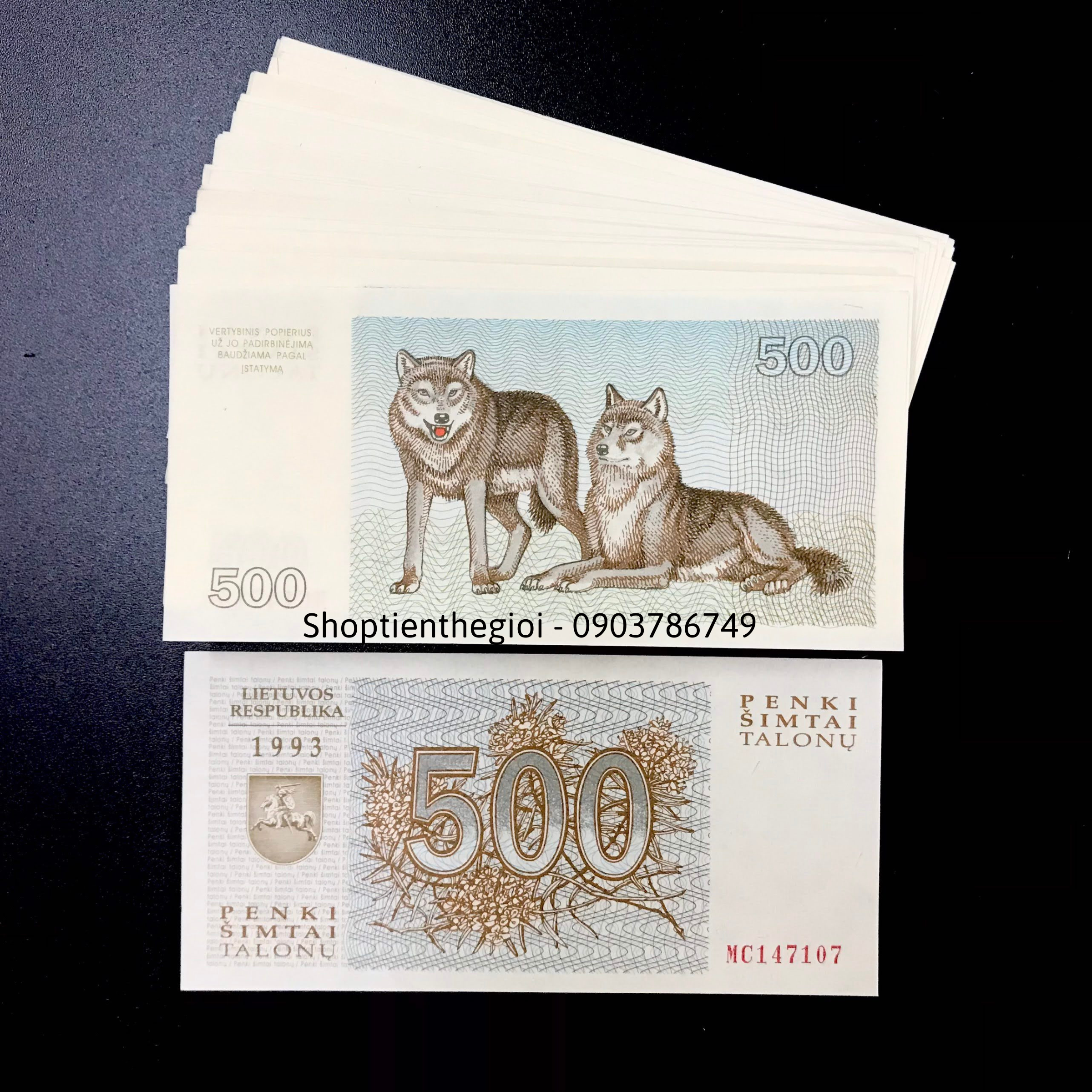 Sỉ 100 Tờ Lithuania 500 Talonu 1993 UNC - TT000744