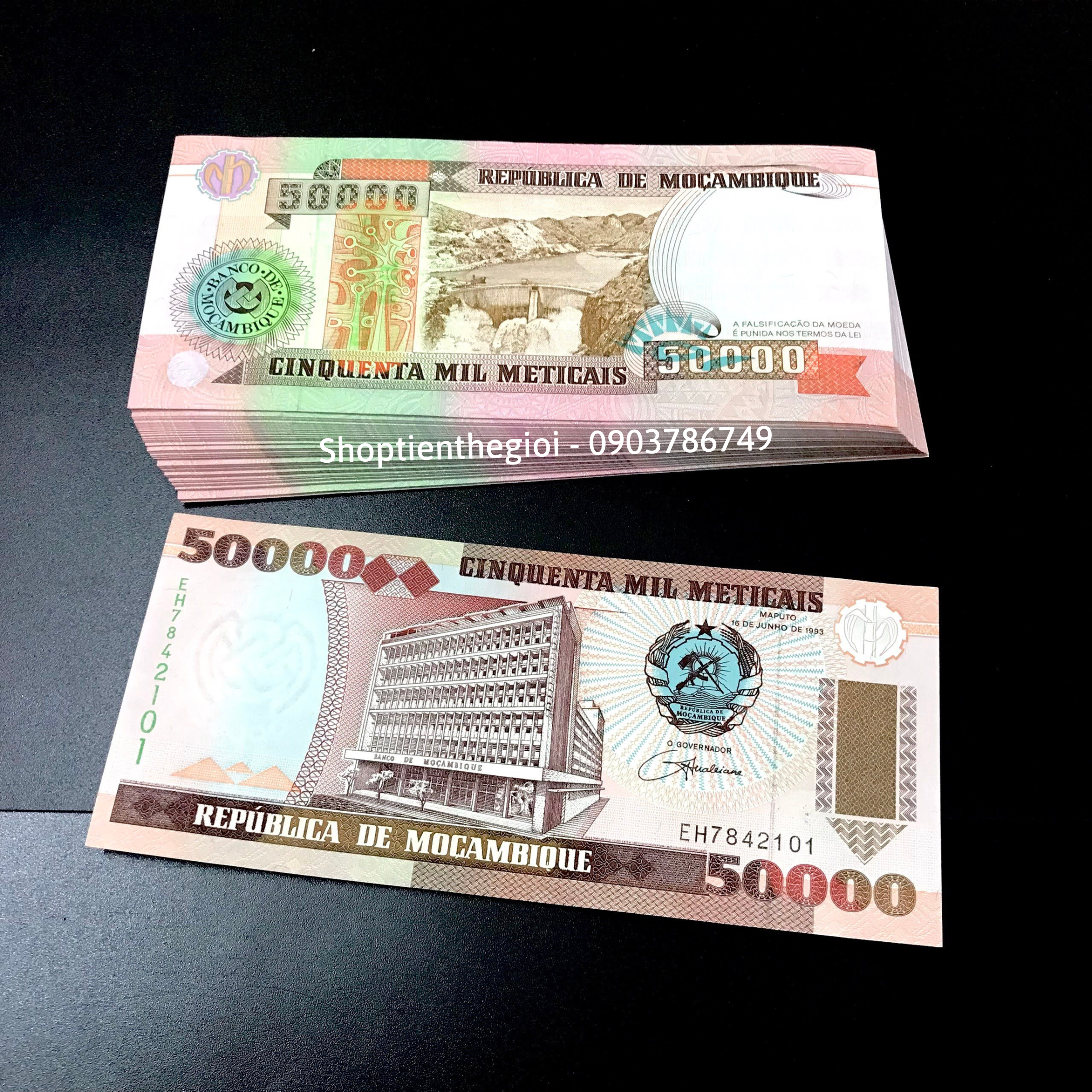 Sỉ 100 Tờ Mozambique 50000 Meticais 1993 UNC - TT000402