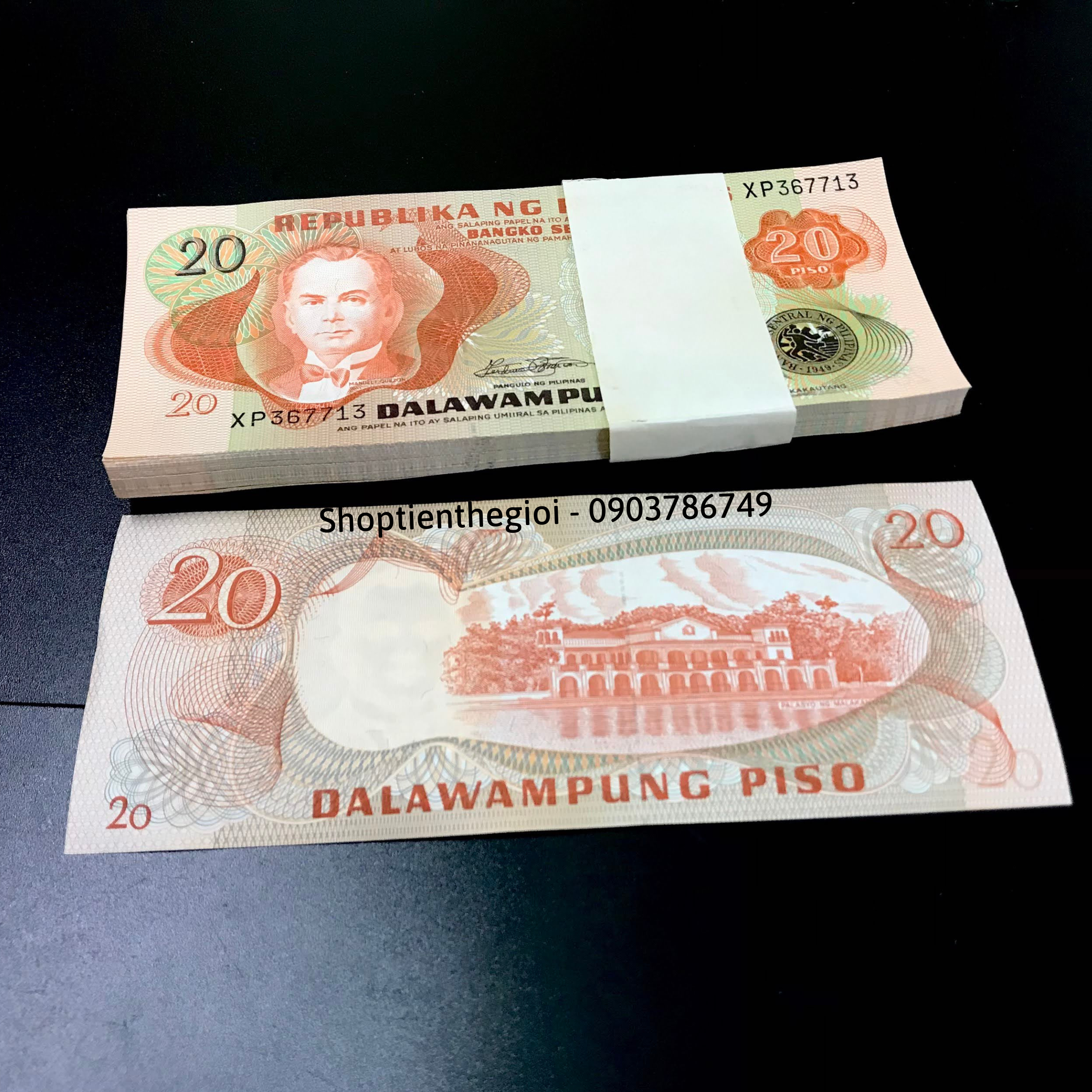 Sỉ 100 Tờ Philippines 20 Piso 1969 UNC - TT000115