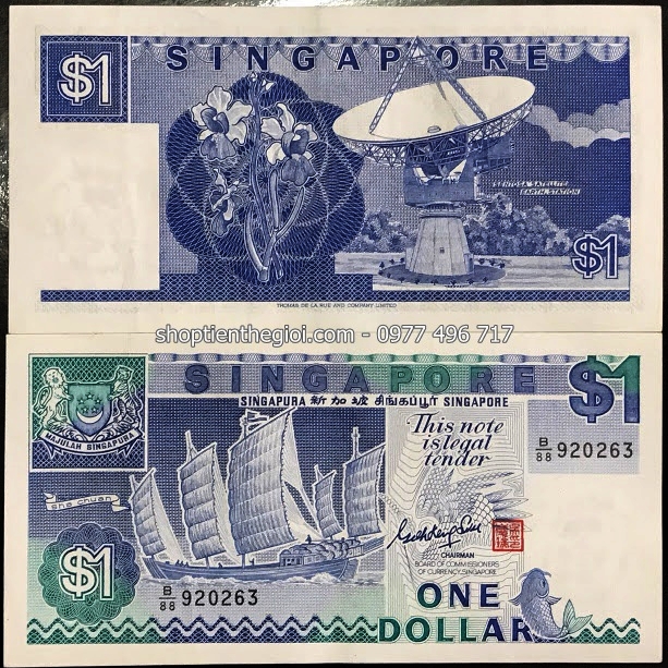Singapore 1 Dollar 1987 UNC