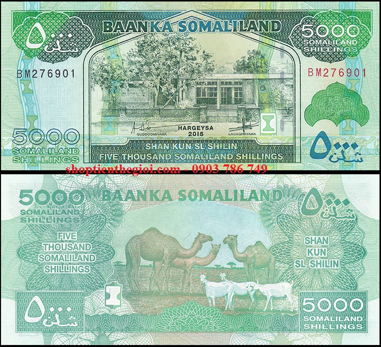 Somaliland 5000 Shillings 2015 UNC