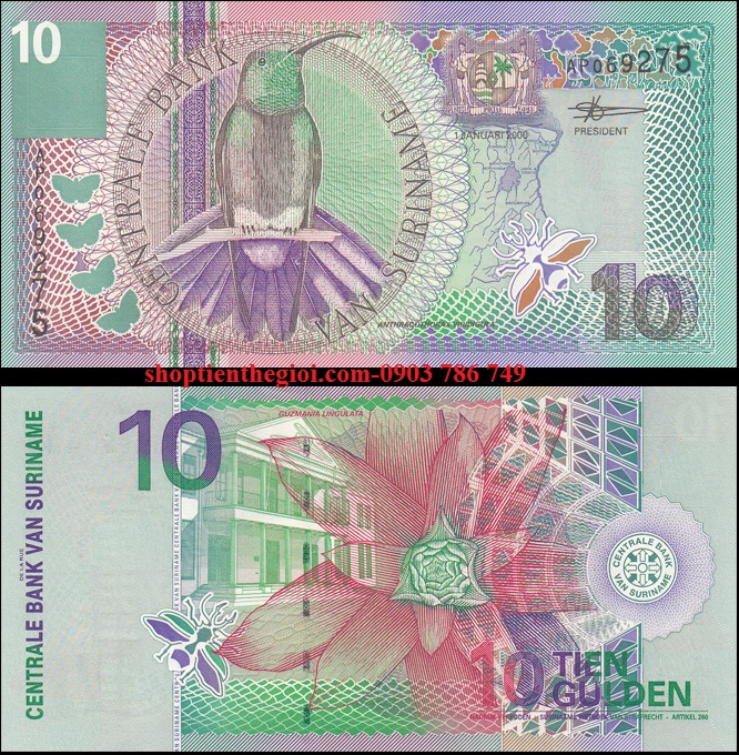 Suriname 10 Gulden 2000 UNC