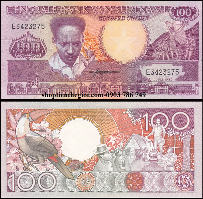 Suriname 100 Gulden 1986 UNC