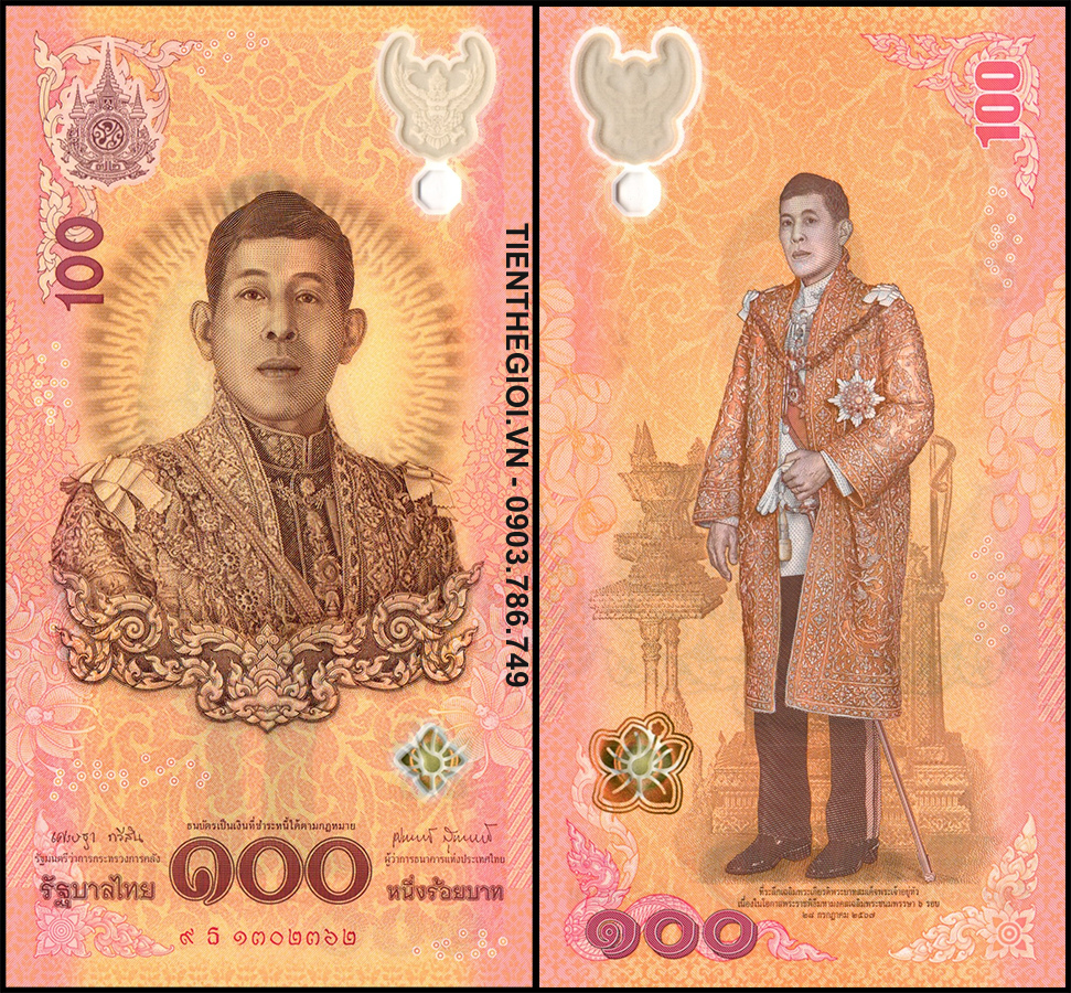 Thailand - Thái Lan 100 Baht 2024 UNC Polyme Kỷ Niệm Sinh Nhật Thứ 72 Vua Rama X - SP001508