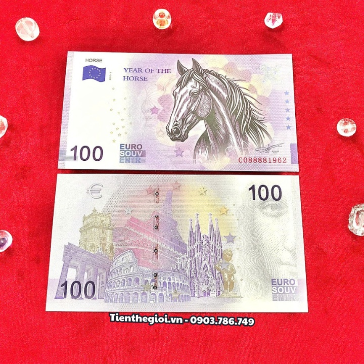 Tiền Lì Xì 100 Euro Hình Con Ngựa 2026 - SP008200