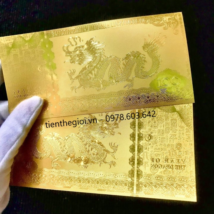 Tiền lì xì con Rồng mạ vàng plastic - SP007070