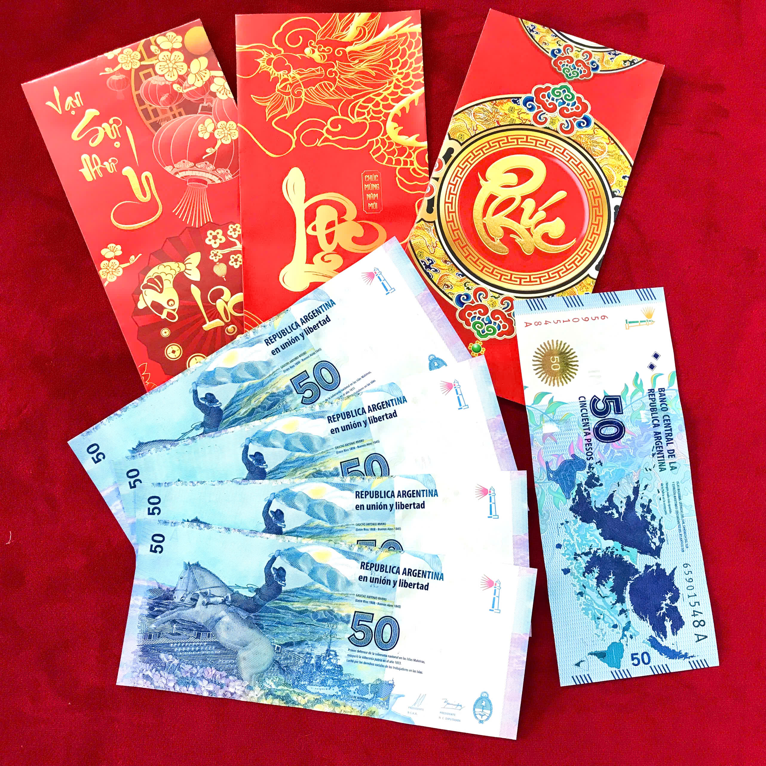 Tiền Lì Xì Tết Hình Con Ngựa Của Argentina 50 peso - SP008127