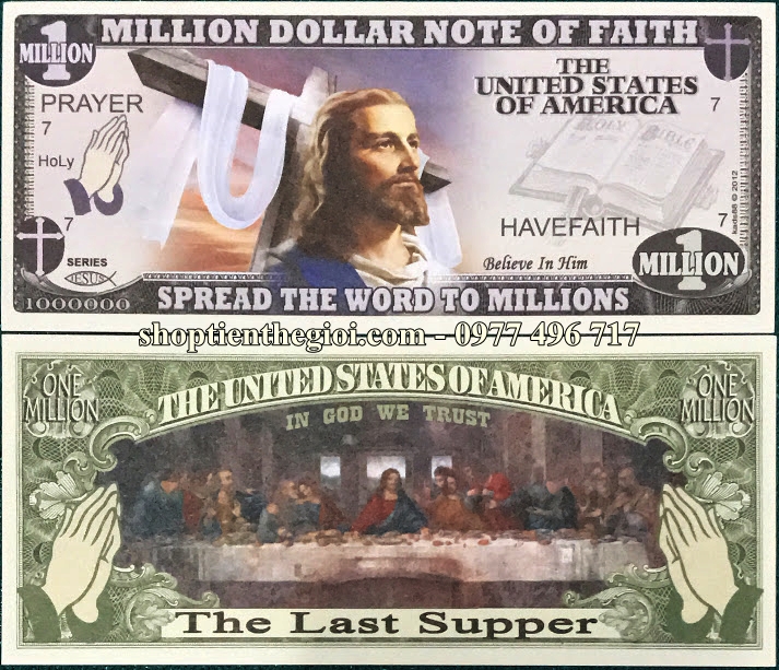 Tiền playmoney hình Thiên Chúa & Bữa Tiệc Ly
