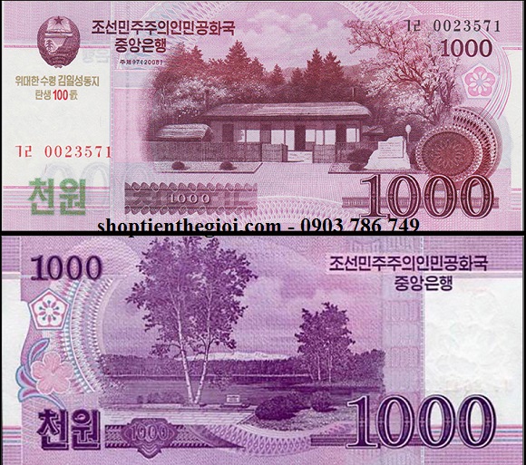 Triều Tiên 1000 Won 2009 UNC