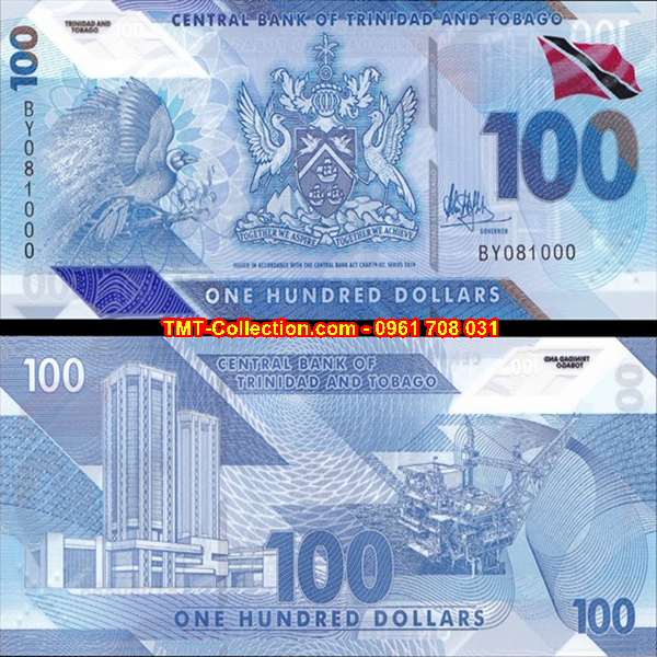 Trinidad and Tobago 100 Dollars 2019 UNC