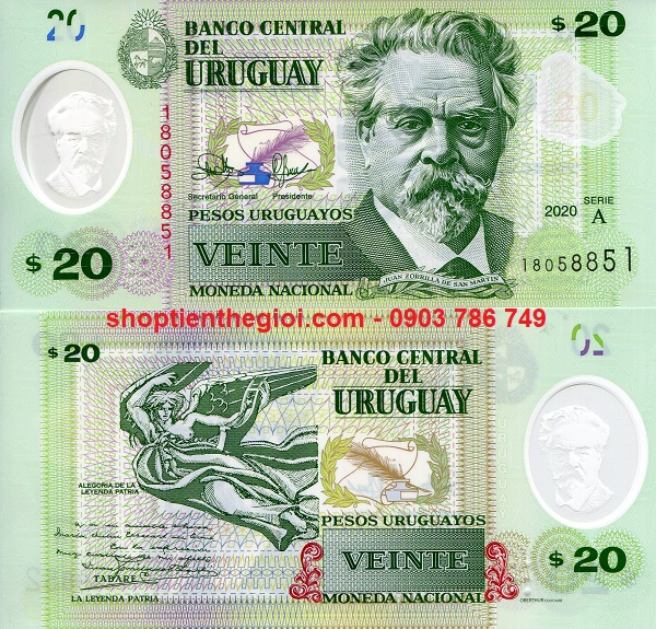 Uruguay 20 Pesos 2020 UNC Polyme - SP001843