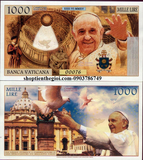 Vatican 1000 Mille 2015 UNC