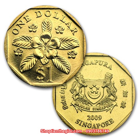 Xu 1 Dollar Singapore Cũ