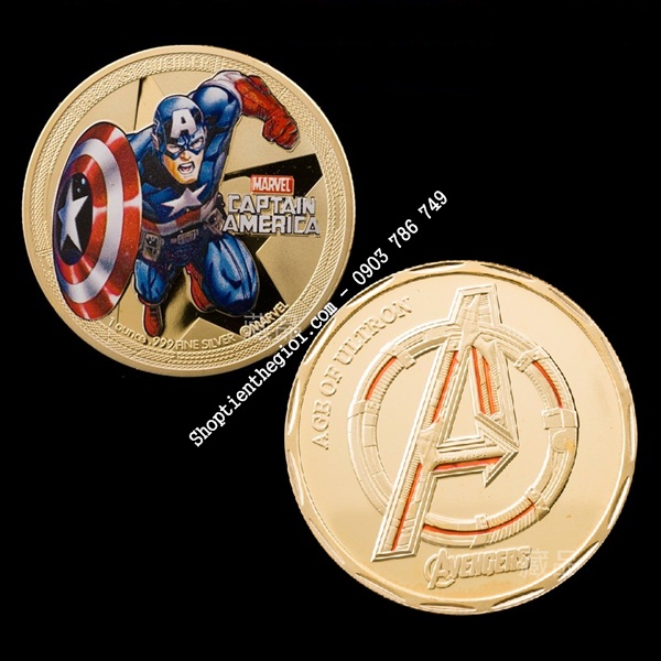 Xu Avengers Marvel Siêu Anh Hùng Captian America Vàng - SP002461
