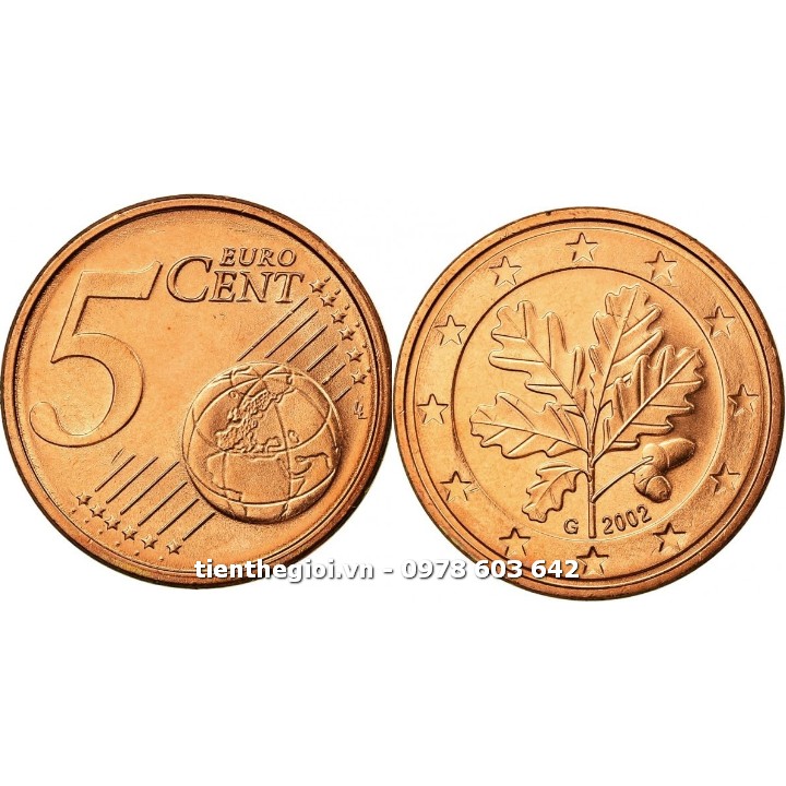 Xu Germany - Đức 5 cent Euro 2002-2024 - SP007577