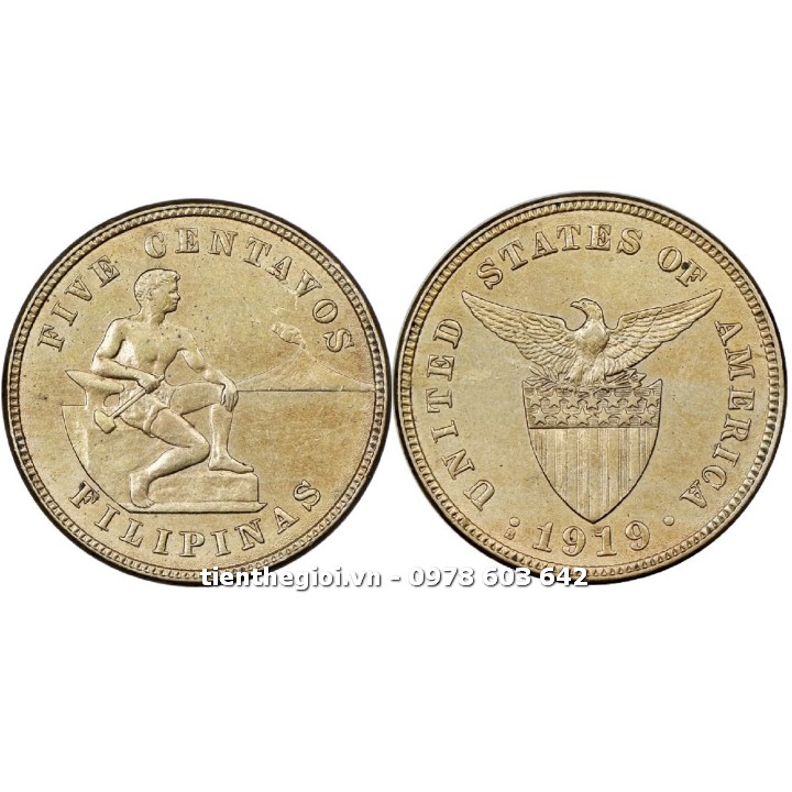 Xu Philippines 5 Centavos 1903 - 1928 - SP007551