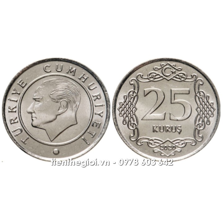 Xu Turkey - Thổ Nhĩ Kỳ 25 Kurus 2009-2022 - SP007635