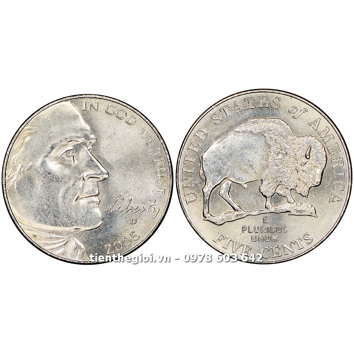 Xu USA - Mỹ 5 Cents 2005 (Hành trình về phía Tây, Bison) - SP007424