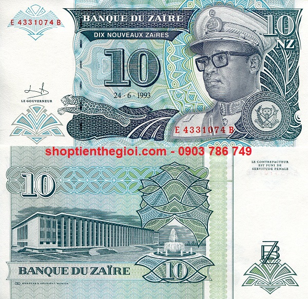 Zaire 10 zaires 1993 UNC - SP002078