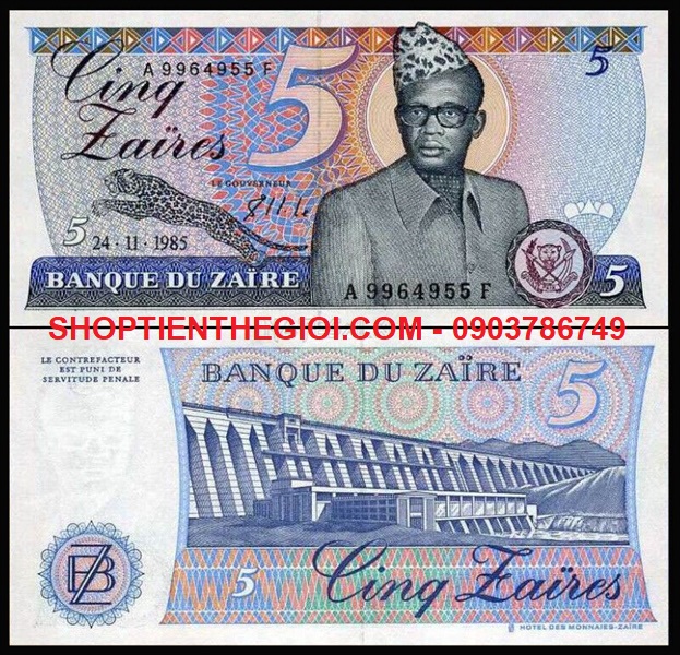Zaire 5 Zaires 1985 UNC - SP006014