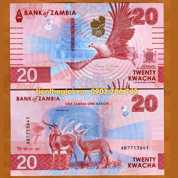 Zambia 20 Kwacha 2024 UNC - SP002109