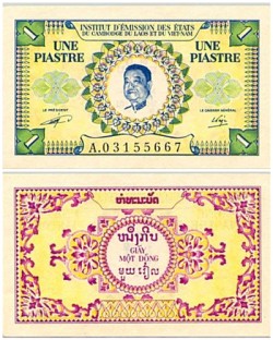 1 đồng piastre 1953 Laos