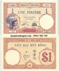 1 Piastre 1927 - 1931 Mũ Sắt