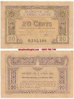 20 Cents 1919 Thành Thái