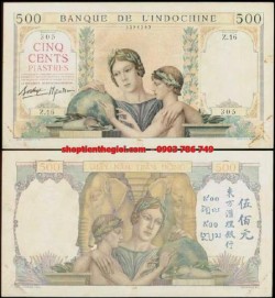 500 Piastre 1939 Quả Địa Cầu Trắng