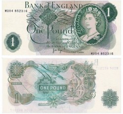 Anh - England 1 pounds 1970 - 1977 UNC