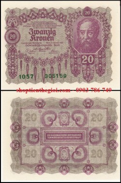 Austria - Áo 20 krona 1922 UNC