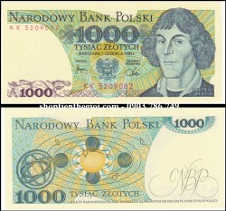 Ba Lan - Poland 1000 Zlotych 1982 UNC