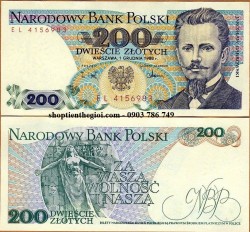 Ba Lan - Poland 200 Zlotych 1988 UNC