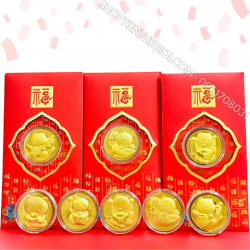 Bao Lì Xì Hình Con Mèo Thần Tài Cute Mạ Vàng - SP005916