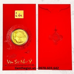 Bao Lì Xì Lộc Hình Mèo Thần Tài Mạ Vàng - SP007129