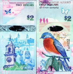 Bermuda 2 Dollars 2009 UNC Hybrid - TT000497