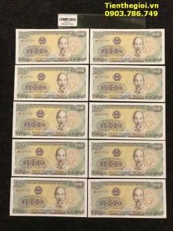 Bộ 10 Tờ 1k Lục Quý 7 Từ 0-9 - SP007691
