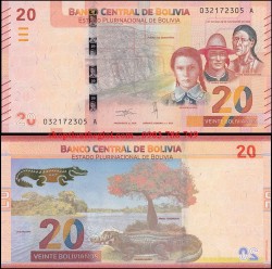 Bolivia 20 bolivianos 2018 UNC