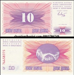 Bosnia And Herzegovina 10 Dinara 1992 UNC