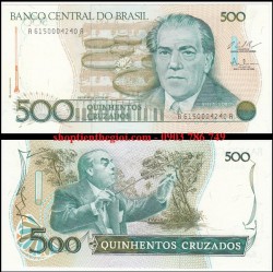 Brazil 500 Cruzeiro 1987  UNC