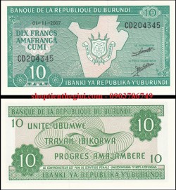 Burundi 10 Francs 2005 UNC