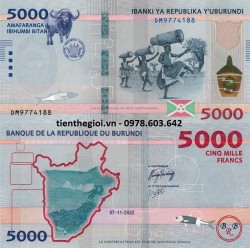 Burundi 5000 Francs 2022 UNC - SP001892